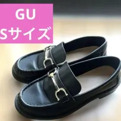 GUボリュームソールビットローファーSサイズBLACK
