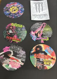 マキシマムザホルモン コースター5枚 ステッカー1枚