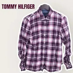 TOMMYHILFIGER チェック柄シャツ お洒落着 胸元ポケットあり