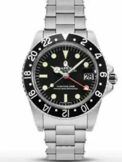 A BATHING APE アベイシングエイプ TYPE 8 BAPEX Bapex A Bathing Ape Bape Type 8 GMT Stainless Steel Men's