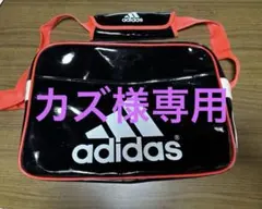 adidas エナメル　合成皮革バッグ 黒　ショルダーバッグ　スポーツバック