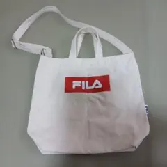 FILA 2WAY キャンバストートバッグ ホワイトのサムネイル