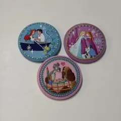 ディズニーデザイン刺繍ピンバッジ3点セット