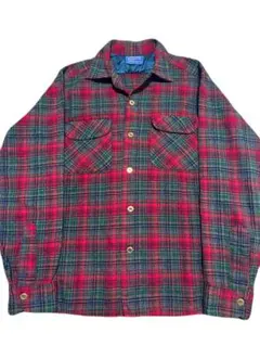 60s USA製 PENDLETON ボードシャツ 開襟 オンブレ ボックス