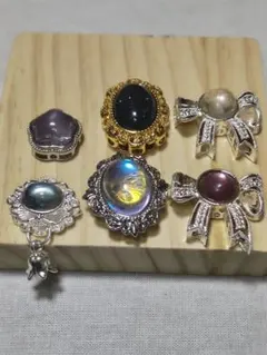 ★天然石パーツ※パーツ 6個セット