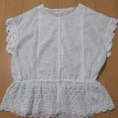 grove グローブ　ホワイト レース トップス　 Lサイズ