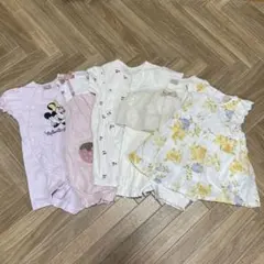 【最終価格】プティマイン　ロンパース　まとめ売り　夏　5点　ミニー　いちご　花柄
