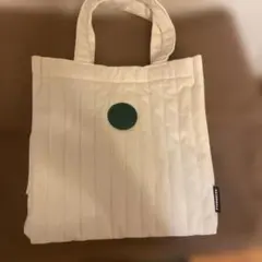 STARBUCKS ホワイトキルティングトートバッグ