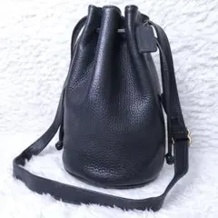 COMESANDGOES レザー 巾着バッグ 黒 small - メルカリ