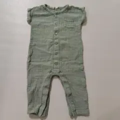 baby gap ダブルガーゼ ロンパース カバーオール くすみグリーンのサムネイル