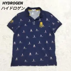 HYDROGEN ハイドロゲン スカル刺繍 ポロシャツ 船柄 半袖 XXLのサムネイル