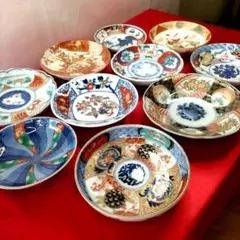 有田焼伊万里焼古伊万里九谷焼古九谷豆皿小皿　4寸皿10客アソートセットのサムネイル