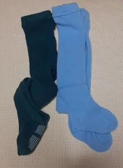☆美品☆タイツ②着セット　水色　グリーン
