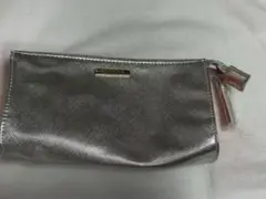 クリニーク　ポーチ シルバー×オレンジ