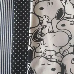 スヌーピーがいっぱい&ドット計2枚☆約50×約36cｍ