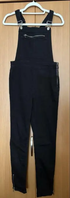 H&M エイチアンドエム【40】ストレッチサロペット オールインワン ジッパー