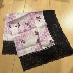 HANAEMORI 大判な蝶と花柄ハンカチ