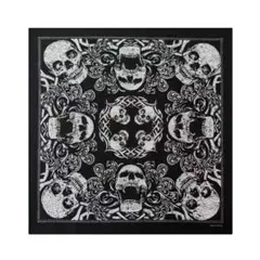 スカル柄 バンダナ 黒 白 ドクロ ロック系 パンク アメカジ