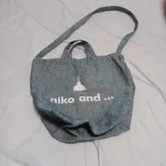 niko and... トートバッグ 2WAY ブルー系織物生地のサムネイル