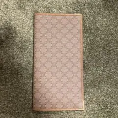 セリーヌ 長財布ベージュ ブラウン ゴールド PVC×レザー マカダム 【中古】