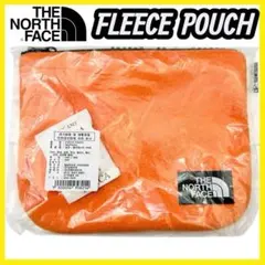 ノースフェイス NORTH FACE フリース ポーチ 新品 オレンジ色 横長