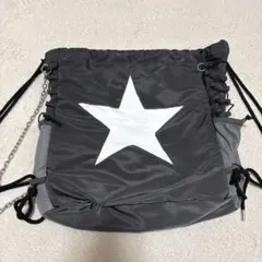 SHEIN スタープリント ナップサック グレー
