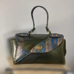 ハンドメイド】がま口 ハンド バッグ バンブー 持ち手 #727 - メルカリ