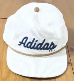 新品 adidas アディダス コーデュロイ キャップ ホワイト 定価4400円