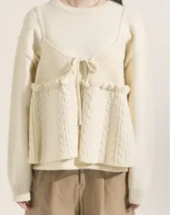 freak's store【セットアイテム】ケーブル ビスチェ ニットセット