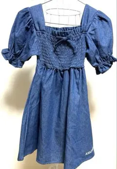 【未使用タグ付き】ANAPGIRL デニム半袖ワンピース⭐︎150