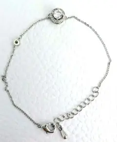 シルバー ブレスレット ラインストーン 上品 パーティー