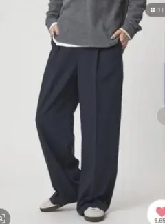グリーンレーベルリラクシング　 オルマイ ワイド パンツ ストレッチ
