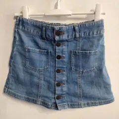 デニムブルー ボタンフロント ショートパンツ　repipi armario　Sのサムネイル