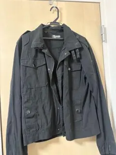 SOCIAL COLLISION ブラックジャケット ミリタリー USED 古着