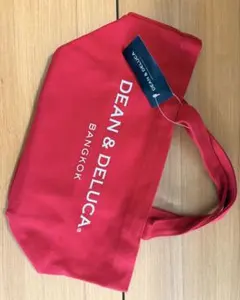DEAN & DELUCA 赤 トートバッグ 約30cm x 20cm