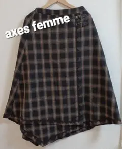 axes femme　チェック柄アシンメトリースカート　Mサイズ
