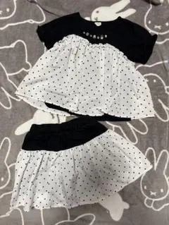 しまむら✴︎ドット柄セットアップ✴︎130cmのサムネイル