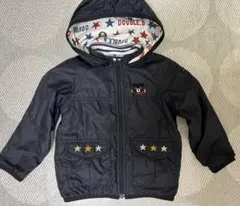 【値下げ中】DOUBLE.B フード付き　リバーシブル　ジャケット 黒　100