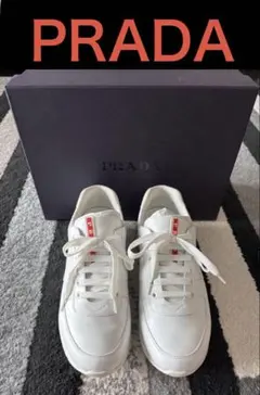 【極美品】SALE❗️PRADA プラダ　メンズ　レザースニーカー　26.5のサムネイル