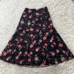 d*2様 ローラアシュレイLAURA ASHLEY フレアスカート S 春夏レデ