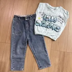 セット販売　Tシャツ　トップス　デニム　ズボン　ボトムス
