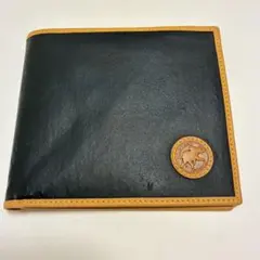 ハンティングワールド 二つ折り財布 黒のサムネイル