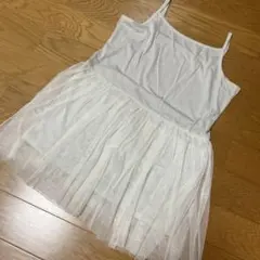 ホワイト チュールスカート付きキャミソール LLサイズ