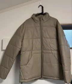 グレー キルティングダウンジャケット