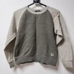 コムサ・イズム 130 オリーブグリーン ベージュ トレーナー
