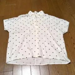 UNIQLO ドット柄 半袖シャツ Mサイズ