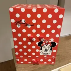 ミニーマウス 水玉模様 収納ボックス