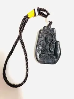 十二干支お守り本尊 大勢至菩薩 黒檀仏手根付 午年(うまどし)