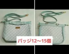 痛バッグ　痛バ　ブルー　ギンガムチェック　ショルダー　ミニ痛バ