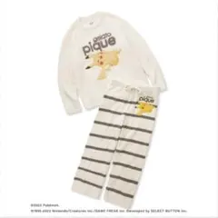 【新品】ベビモコジャガードプルオーバー＆ロングパンツセット アイボリー